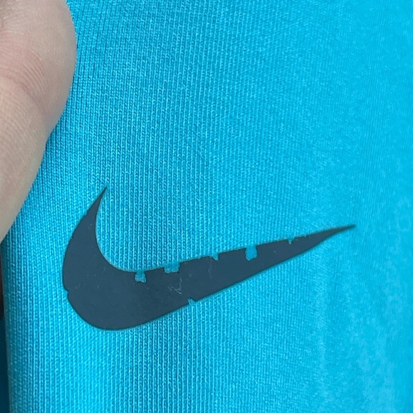 Nike Pro women’s size XL turquoise blue long sleeve turtleneck - Picture 3 of 6